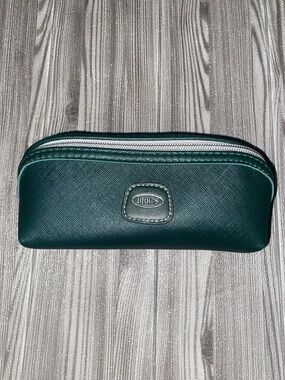Bric's Forest Green Saffiano Leather Zip Pouch